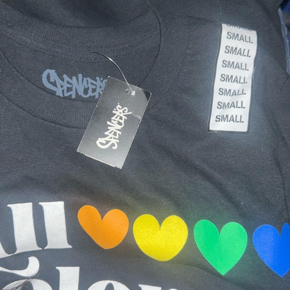 Spencers Pride “All Colors Are Beautiful” Tee TShirt Size Small NWT